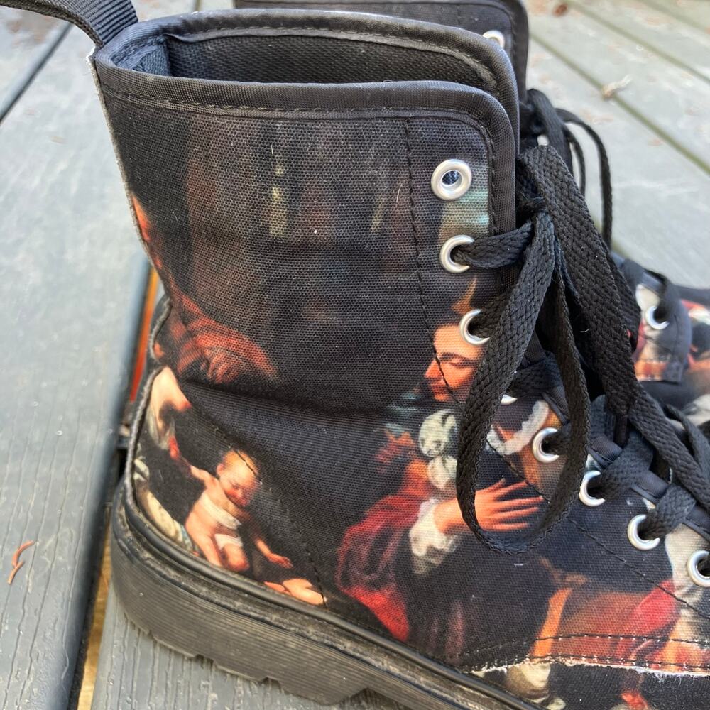 Galartsy Caravaggio lace up boots, renaissance art whimsigoth grunge indie - Picture 2 of 11